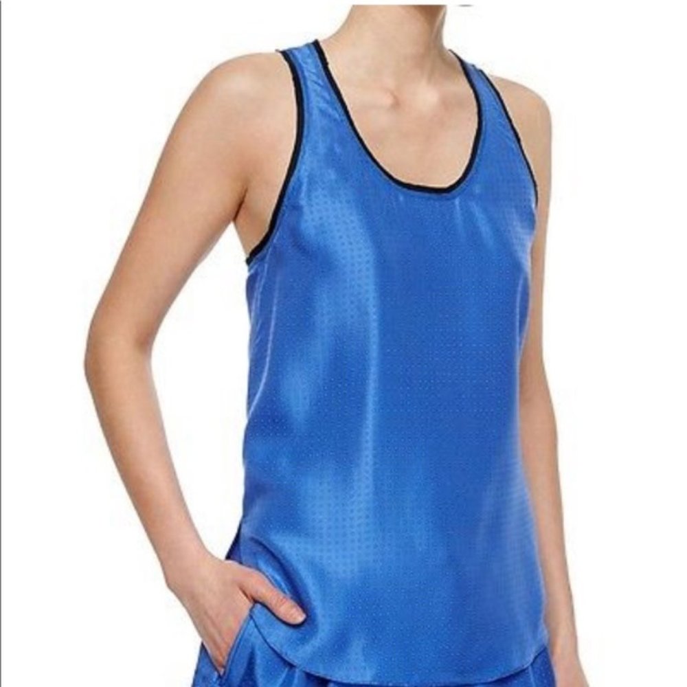 Rag & Bone ~ Silk Teddy Celeste Combo Polka Dots Sleeveless Tank in size Large*